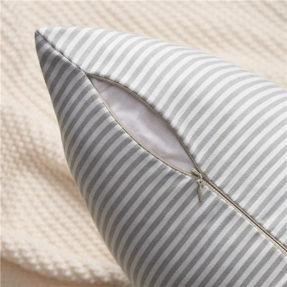 Farmhouse Decorative Throw Pillow Covers 18x18inch Set of 4 Spring Green Cushion - Picture 5 of 7